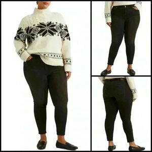 Lauren Ralph Lauren Plus Size High Rise Comfort Stretch Ankle Jeans Sz 20W